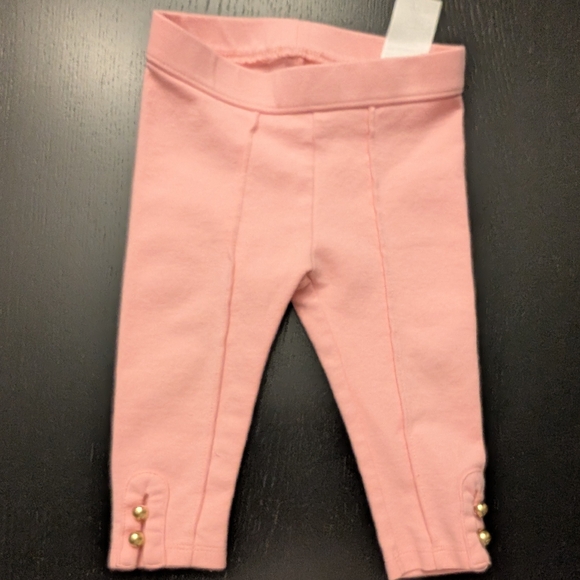 3 For $12 Pink Kids Leggings with Gold Accents - Picture 6 of 9